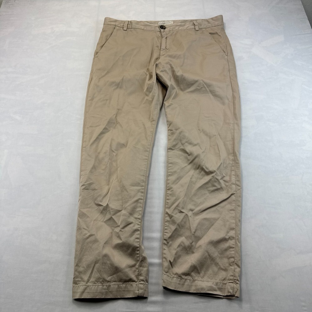 Current Elliott Chino Pants Mens 29 Beige Mid Rise Slash Pocket Straight Leg